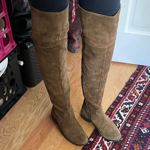 Frye Brown Suede Over the Knee Boots size 8 / 38 LIKE NEW